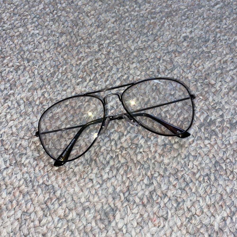 Rue 21 | Black Aviator Glasses (clear lenses)